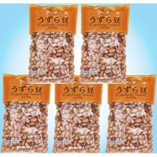 豆力　豆専門店のうずら豆（クランベリー豆）　1ｋｇ（200g×5袋）