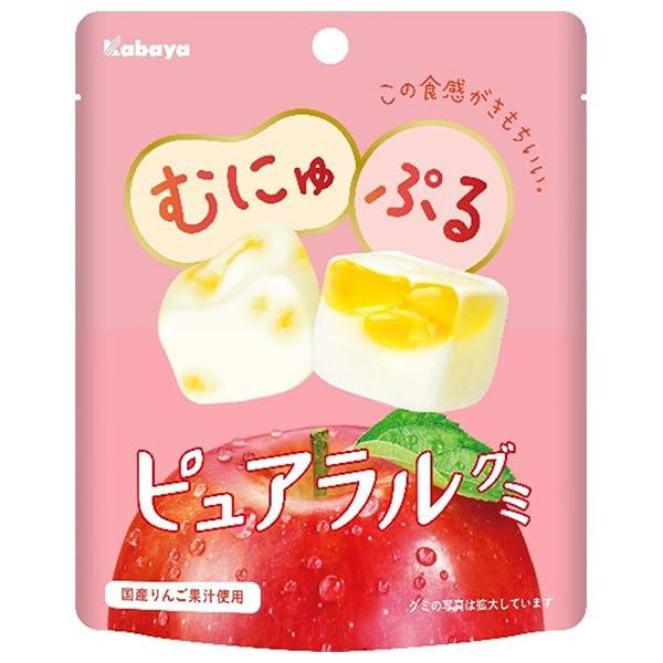 カバヤ ピュアラルグミ りんご 58g×8個入×(2ケース)