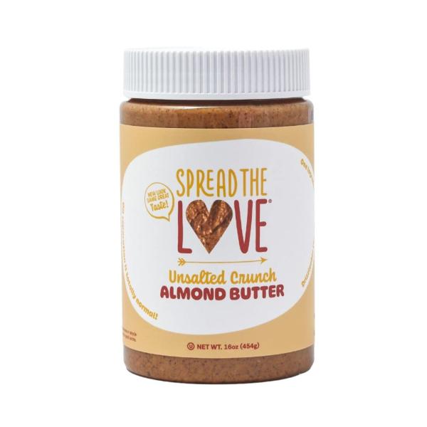 Spread The Love, アーモンドバター、無塩クランチ、454g（16オンス）