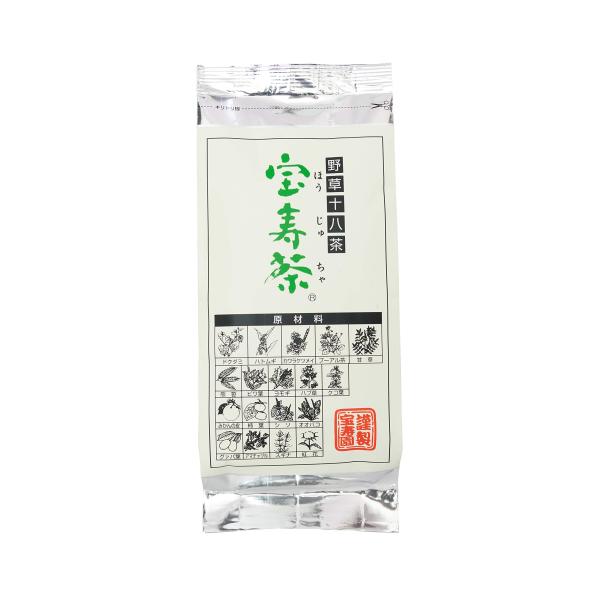 [野草十八茶] 宝寿茶 100g ブレンド茶 野草茶 18種類のブレンド 大容量 ノンカフェイン 残留農薬検査済
