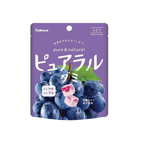 カバヤ食品 カバヤ ピュアラルグミ ぶどう 58g ×8袋