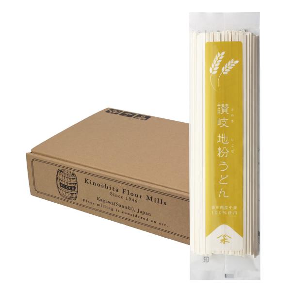 木下製粉 讃岐地粉うどん 2.4kg (200g×12袋) 国産小麦使用 乾麺 干しうどん