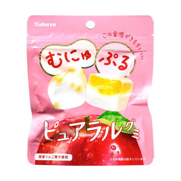 カバヤ ピュアラルグミりんご 58g