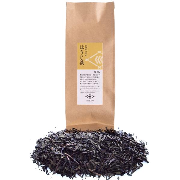 ほうじ茶 茶葉 50年前から農薬不使用 カフェインレスお茶 やぶきた 100g