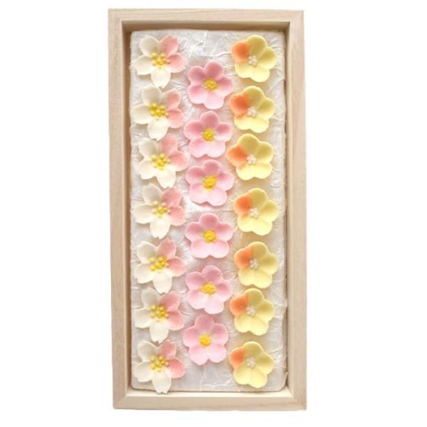 干菓子 落雁「花暦 三月の花」創作菓子 和菓子屋 悠 桜、山吹、もも