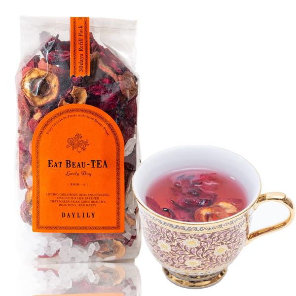 DAYLILY 食べるお茶 EAT BEAU-TEA 和漢茶 ~Lovely Day~ ノンカフェイン 洛神花 山査子 氷砂糖 潤いリフレッシュ 和漢