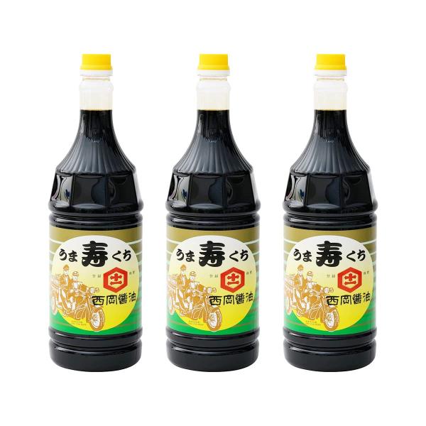 西岡醤油醸造元 うまくち醤油 寿 1.8L × 3本