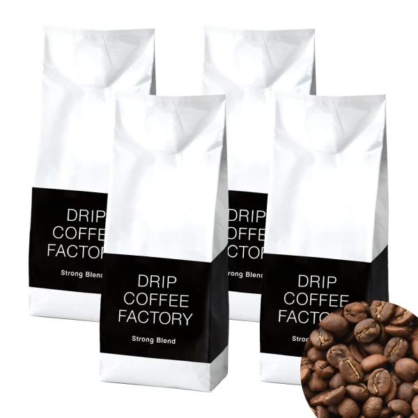 ドリップコーヒーファクトリー ストロング ブレンド コーヒー 豆 のまま 2kg 500g×4袋