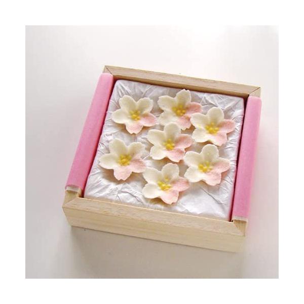 落雁「さくら木箱 7ケ入り」【創作菓子 悠】【落雁】【お年賀】【和菓子】【お歳暮】