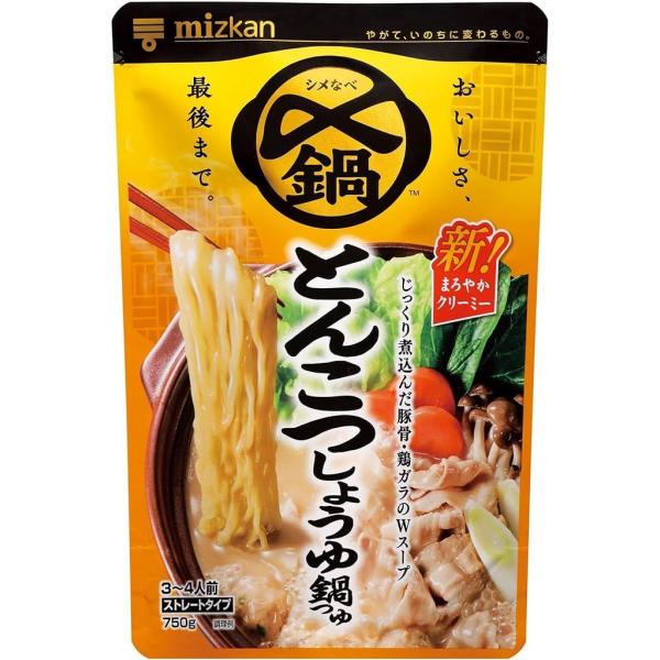 ミツカン〆まで豚骨醤油鍋ストレート７５０ｇ×6袋