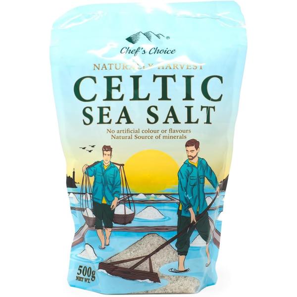 シェフズチョイス ケルト海塩 500g 天日塩 Celtic Salt Natural Harvest (500g x 1袋)