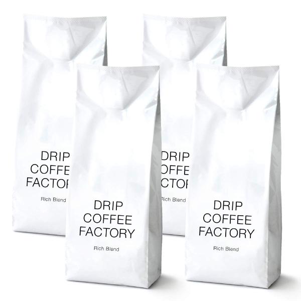 ドリップコーヒーファクトリー 2kg リッチ ブレンド コーヒー 粉 中挽き (2kg(500g×4袋), リッチブレンド)