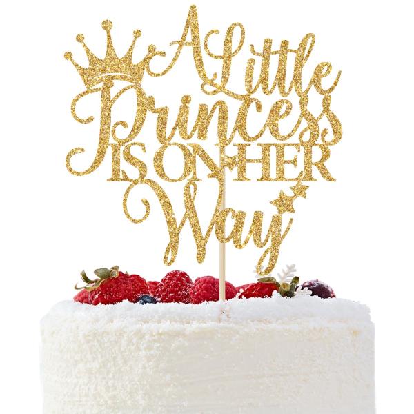 A Little Princess is on Her Way ケーキトッパー、ウェルカムベイビーガールデコレーション、It's a Girl、ベビー