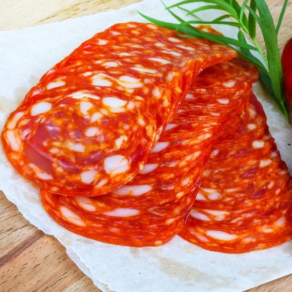 【DELICIOSA】スペイン産 冷凍 熟成 4ヶ月 サラミ 200g スライス 国内加工 伝統 Frozen Authentic Spanish S