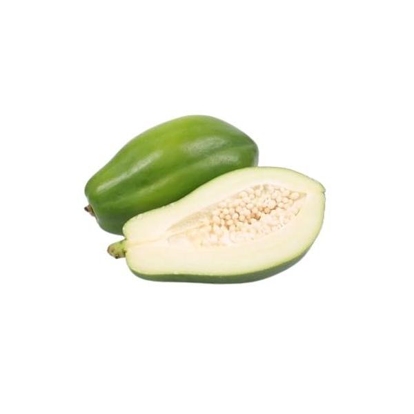 【朝市場直行】フィリピンほか　青パパイヤ　1個　約400g　x4個セット【冷蔵】
