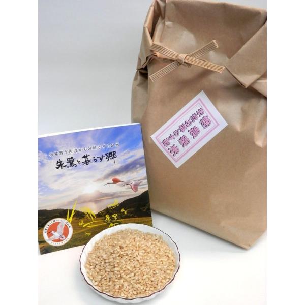 佐渡産 朱鷺と暮らす郷 コシヒカリ 無農薬無化学肥料玄米 2kg
