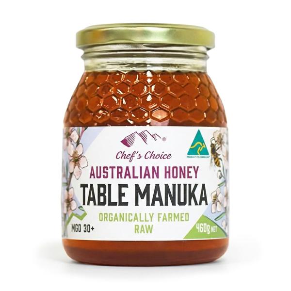 シェフズチョイス マヌカハニー 460g MGO30+ ローはちみつ 非加熱 無濾過 Raw Organically Manuka Honey Org