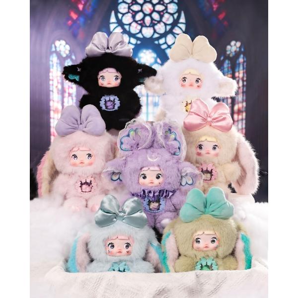 目が3変化☆大耳翼刺繍 色変&蓄光＋お腹に専属“萌粒”フィギュア nommi