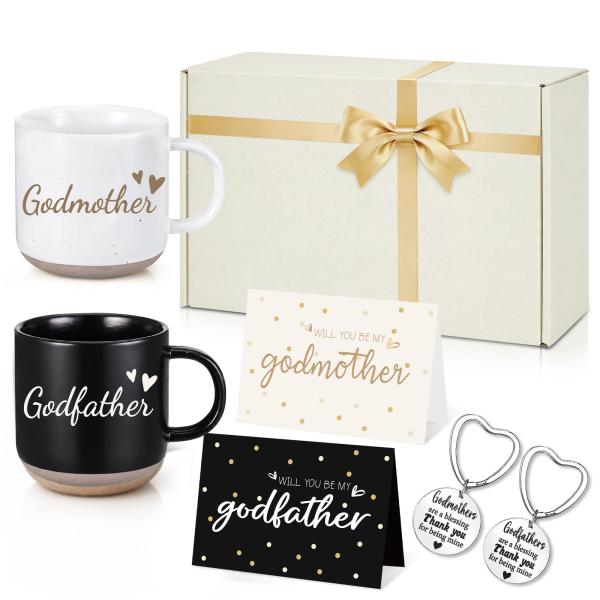Mimorou ゴッドパレンツプロポーザル ギフトセット Will You Be My Godmother Godfather ギフト キーチェーン付