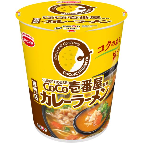 エースコック COCO壱番屋監修 専門店のカレーラーメン 59g ×12個