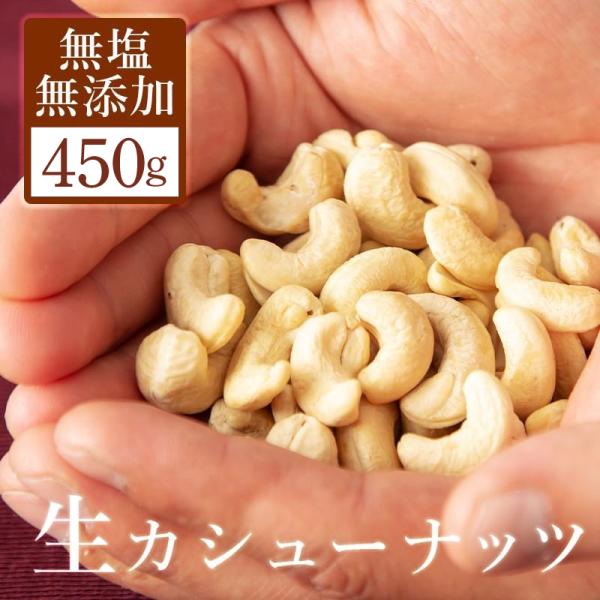 カシューナッツ 無塩 450g 送料無料 チャック付き袋