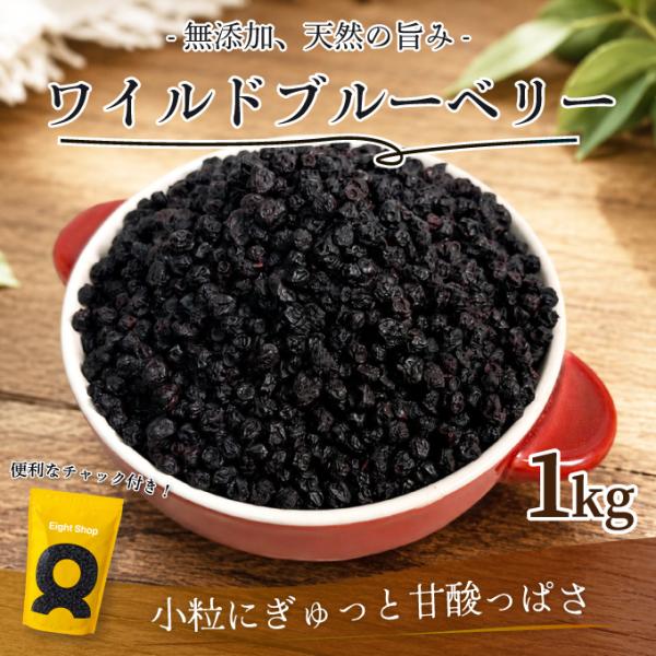 ワイルドブルーベリー 1kg ドライフルーツ ドライブルーベリー 野生種 小粒 ドライフルーツ ヨーグルト グラノーラ チャック付き dried blueberry 超PayPay祭