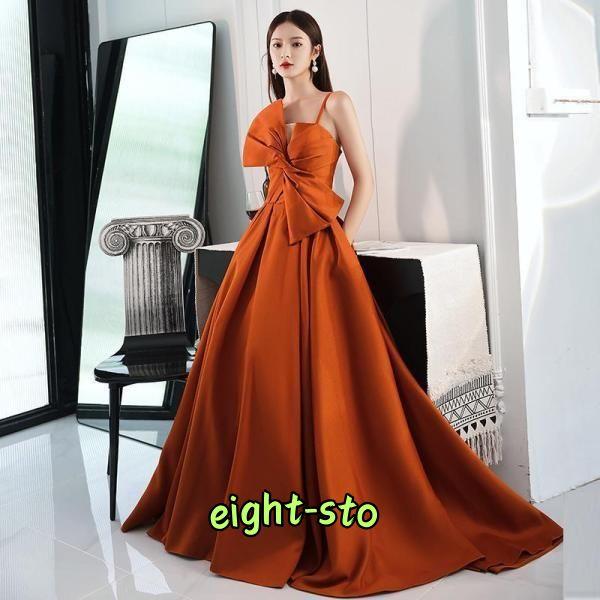 カラードレス ウェディングドレス ロングドレス パーティー 発表会  