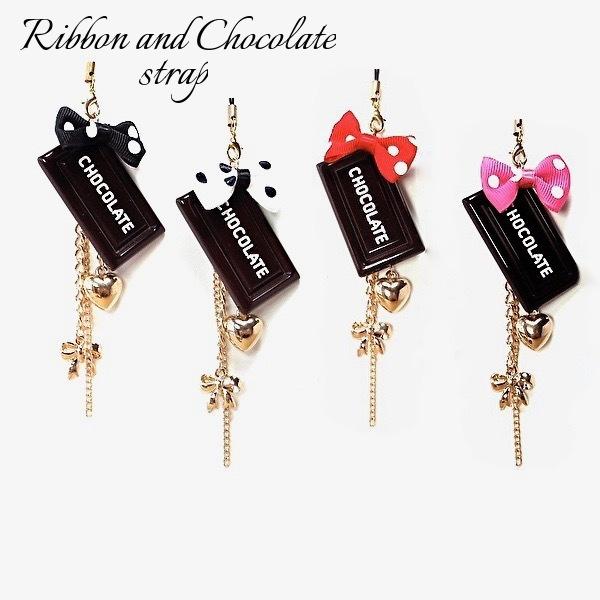 携帯ストラップ リボンで飾ったチョコレート ポップ Choco ガラケー 可愛い Pop P 34 4 Eight Channel 通販 Yahoo ショッピング