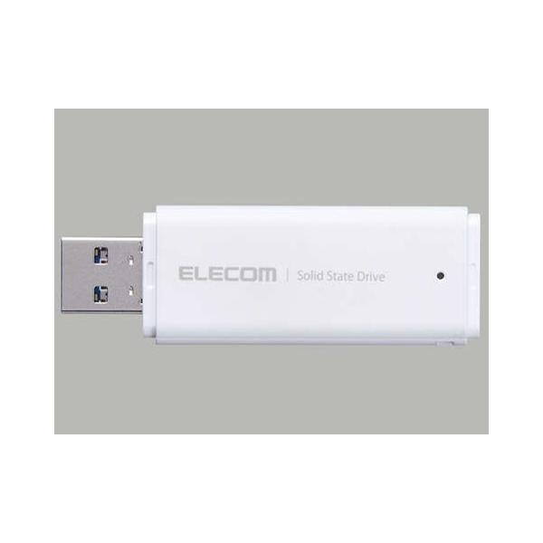 エレコム ESD-EMC1000GWH 外付SSD スティック型 ESD-EMC 1TB USB-A接続 キャップ式 耐衝撃 耐振動 USBメモリサイズ ホワイト 新品 送料無料