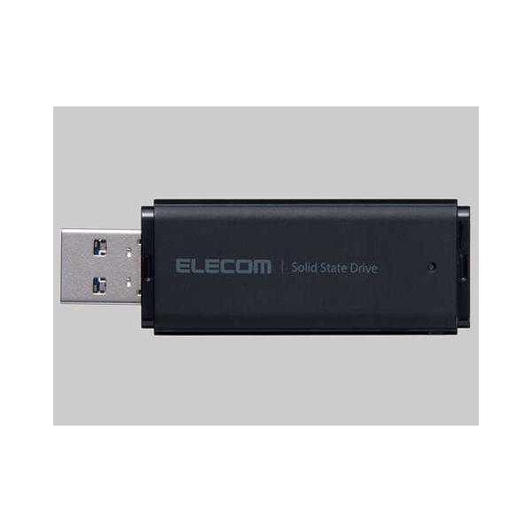 エレコム ESD-EMC2000GBK 外付けSSD スティック型 2TB USB 3.2Gen 1 対応 USB-A接続 超小型 USBメモリ型 耐衝撃 耐振動 ブラック 新品 送料無料