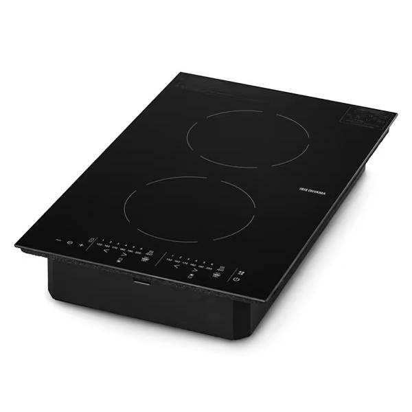 アイリスオーヤマ IHC-BFL221-B 2口ビルトインIH デザインタイプ ブラック 新品 送料無料