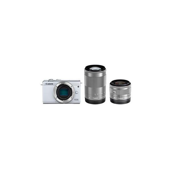 EOS M キヤノン M200 ダブルズームキット ホワイト ミラーレス一眼