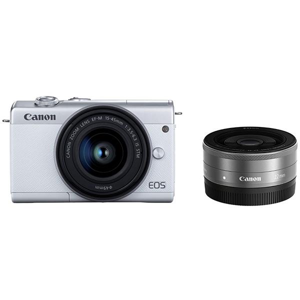 EOS M キヤノン M200 ダブルレンズキット ホワイト ミラーレス一眼