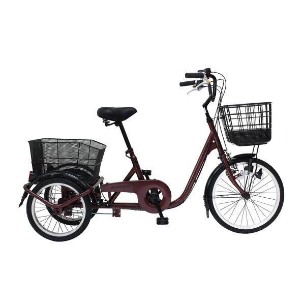 ミムゴ MG-TRE20APNL ACTIVEPLUS ノーパンク三輪自転車 ワインレッド 新品 送料無料 メーカー倉庫より直送