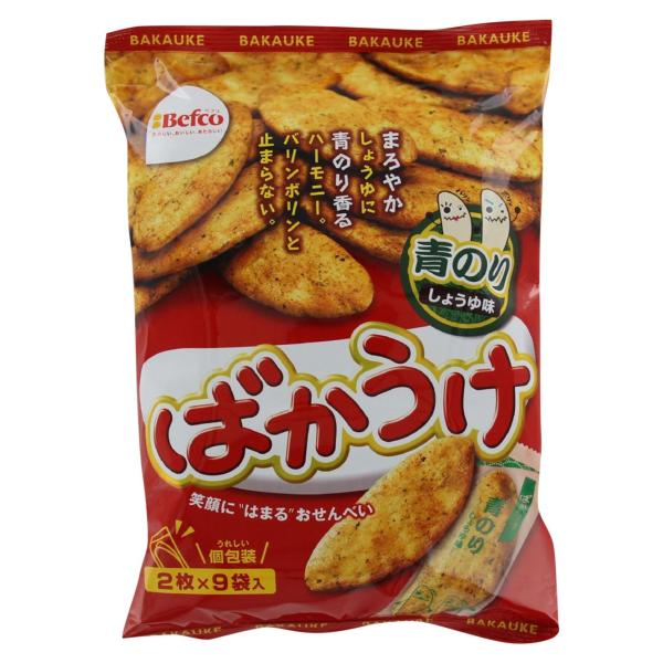 栗山米菓 ばかうけ青のり 18枚×12袋
