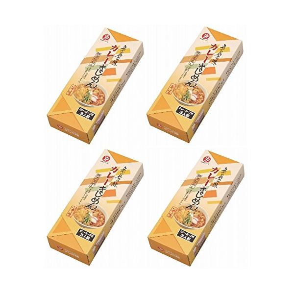 名古屋よしだ麺 半生きしめん３人前 カレースープ付き ４箱セット【製造元直売価格】
