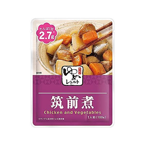 減塩 食品 キッセイ ゆめシリーズ 筑前煮 レトルト 100g×２袋セット 塩分 たんぱく質 リン カリウム にも配慮