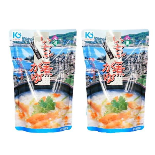 冷やしても温めても美味い いちご煮がゆ（うにとあわびと国産米の海鮮おかゆ）2個セット