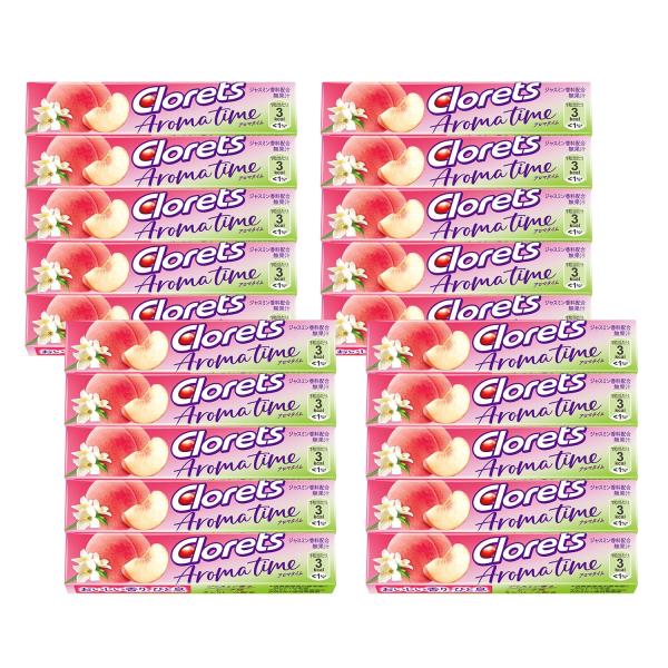 モンデリーズ クロレッツ AROMATIME ジャスミン香るピーチ味 14粒×20個