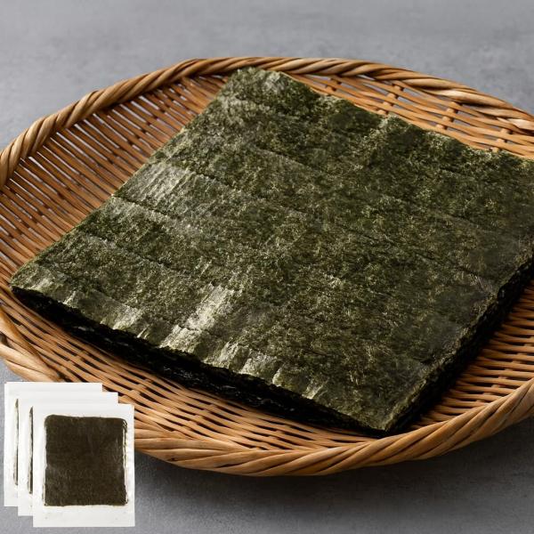 【美むら】焼き海苔 600枚 全形 個包装 小分け チャック付き 業務用10枚×60パック おにぎり 海苔 (30)