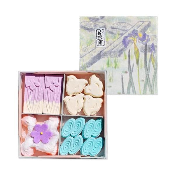 富久屋 和三盆 菖蒲(しょうぶ)小 1箱 和三盆糖使用お干菓子の小箱 あやめ 千鳥 流水 5月 五月節句 ひねり 雲平 京菓子 ギフトメッセージ対応