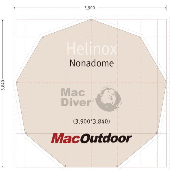 ヘリノックス ノナドーム の グランドシート マックアウトドア Helinox Helinox ヘリノックス ノナドーム nonadome 一体型 専用グランド