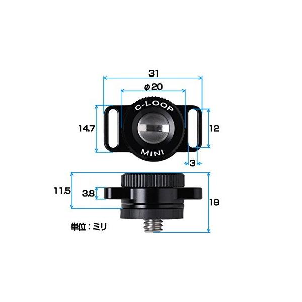 C Loop ミニ 回転ストラップマウント ブラック ミラーレス コンデジ対応 Fcekano Edu Ng