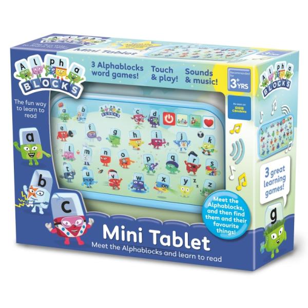 3つのアクティビティで、アルファブロックスの音声やキャラクターと一緒に遊びながら、英語の文字・音への興味を自然に育てます。音を聞いて文字を探す、好きなものクイズに答えるなど、お子さまが夢中になれる仕掛けが満載！手のひらサイズのミニタブレット...