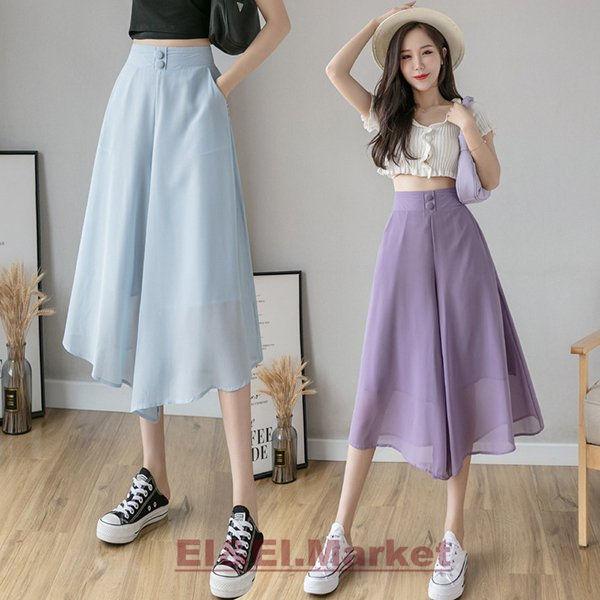 ガウチョパンツ コーデ 40代 夏 7分丈 ワイドパンツ レディース ボトムス ズボン スカート風 大きいサイズ 体型カバー きれいめ ゆったり 美脚 着痩せ 通勤 新品 Eihi441 Ei Ei Market 通販 Yahoo ショッピング