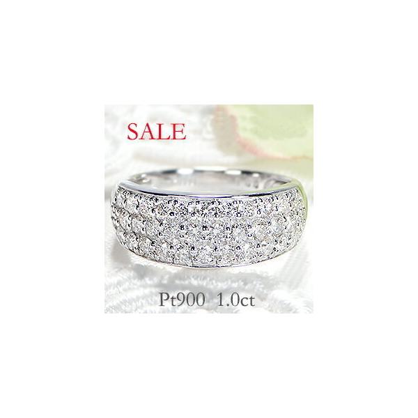 大特価 Pt900 ダイヤモンド パヴェリング 1.0c SALE バーゲン セール