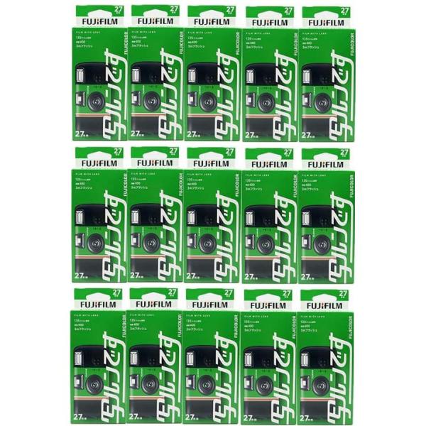 写ルンです 新パッケージ 15個セット 送料無料！ 富士フイルム(FUJIFILM) フジカラーレンズ付フィルム 写ルンです 27枚撮り LF JDV1 SP FL 27SH 1