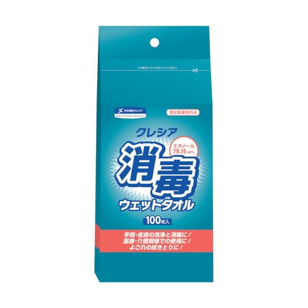 日本製紙クレシア 消毒ウェットタオル 詰替え 100枚入 64125 指定医薬部外品