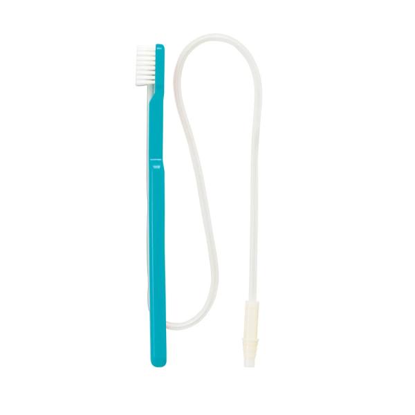 ●吸引器に接続するだけで簡単に使える吸引チューブ付ブラシです。■商品仕様型番：05010002色：グリーン全長（チューブ含まず）：170mmチューブサイズ：長さ／約50cm、外径／12Fr毛の硬さ：やわらかめ