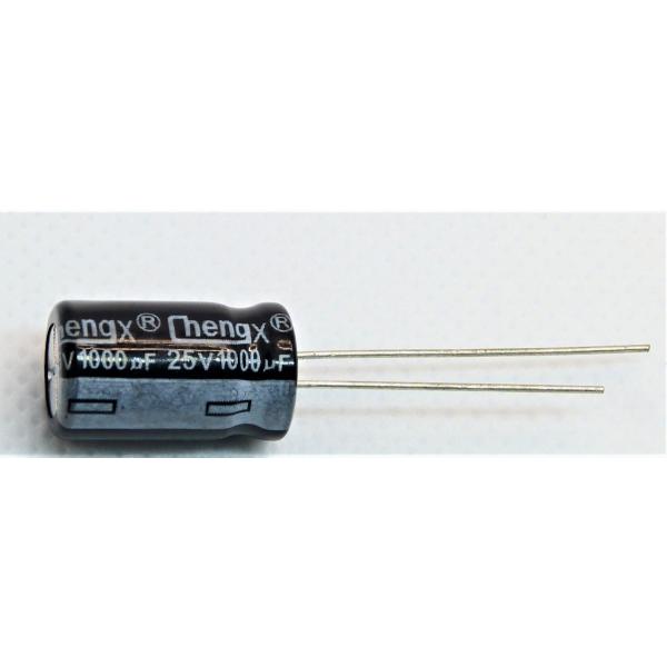 電解コンデンサ 25v 1000μF 105°C 1個（25v 1000uf） : かすかべでんき